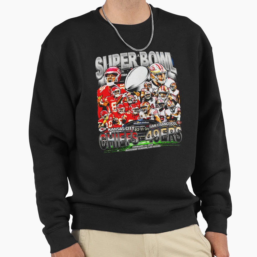 San Francisco Vs Kansas City Super Sweatshirt - Minimalist Print Men Women - T-Shirt, Sweatshirt, Hoodie