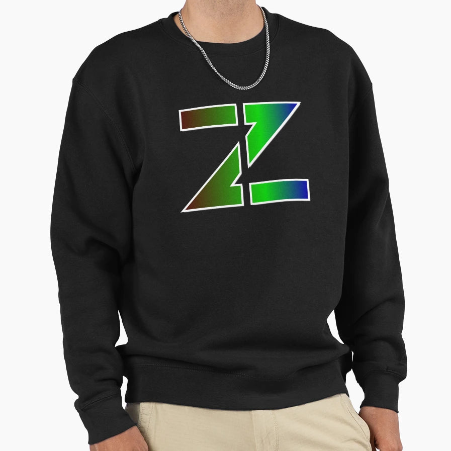 Large Letter Z Elegant Colored Monogram Sweatshirt - Trendy Graphic Unisex - T-Shirt, Sweatshirt, Hoodie