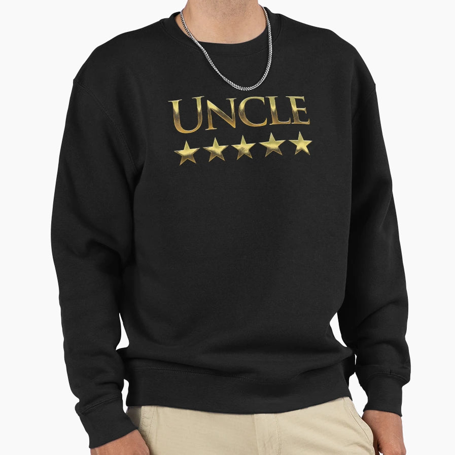 Five Stars Uncle Best Uncle World Sweatshirt - Streetwear Style for Adults - T-Shirt, Sweatshirt, Hoodie