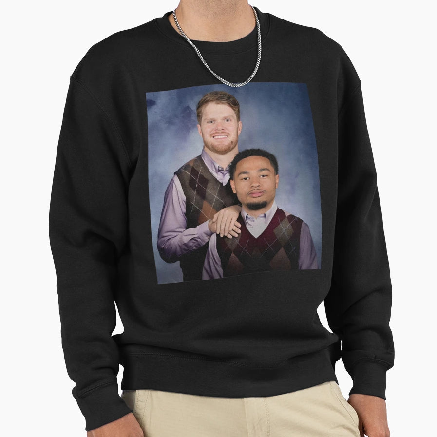 Sam Darnold Jaxon Smith Njigba Sweatshirt - Aesthetic Graphic Men Women - T-Shirt, Sweatshirt, Hoodie
