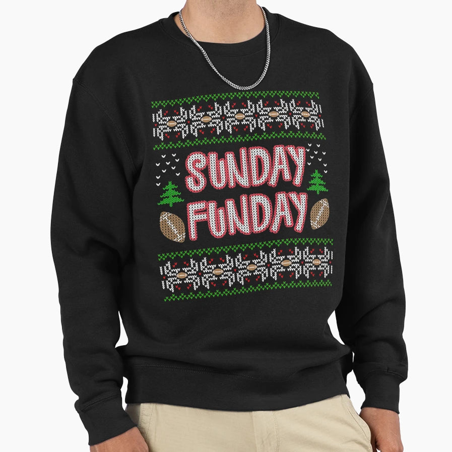 Sunday Funday Ugly Sweatshirt - Custom Art Print for Adults - T-Shirt, Sweatshirt, Hoodie