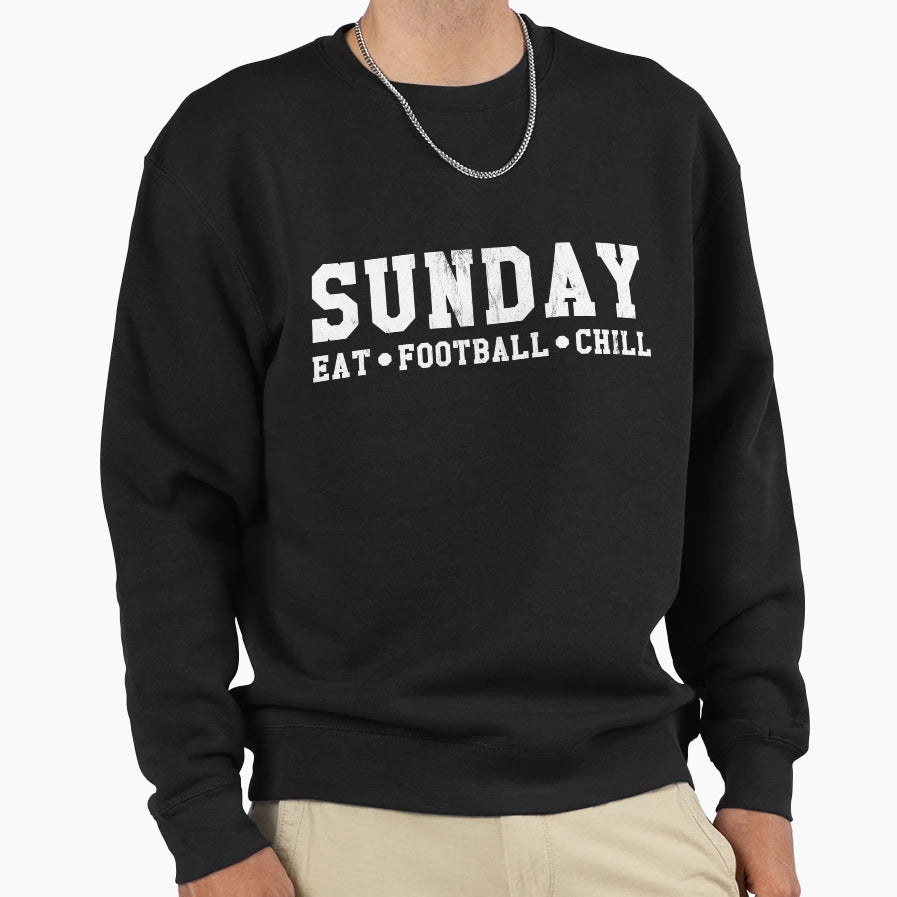 Sunday Brunch Football And Chill Sports Sweatshirt - Trendy Graphic Unisex - T-Shirt, Sweatshirt, Hoodie