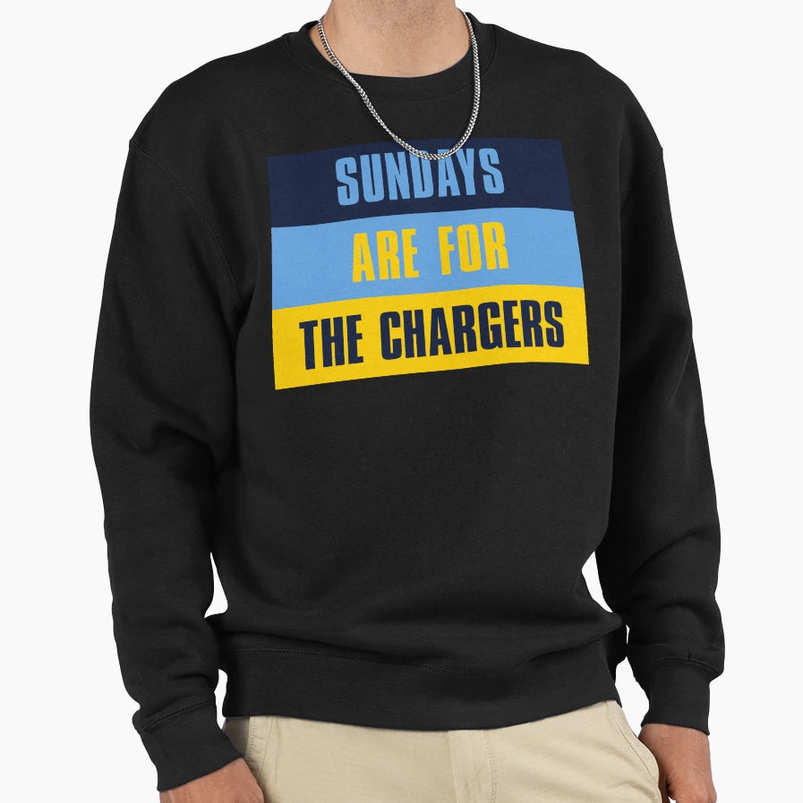 Sundays Are Chargers Los Angeles Sweatshirt - Graphic Print Men Women - T-Shirt, Sweatshirt, Hoodie