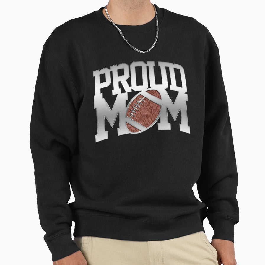 Proud Football Mom Gift Awesome Fun T-Shirt - Trendy Graphic for Adults - T-Shirt, Sweatshirt, Hoodie