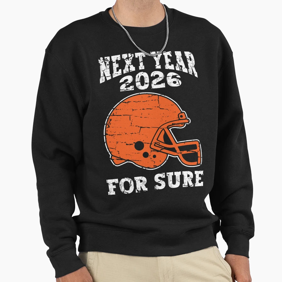 Orange And Brown Game Day Cleveland Sweatshirt - Graphic Print Men Women - T-Shirt, Sweatshirt, Hoodie
