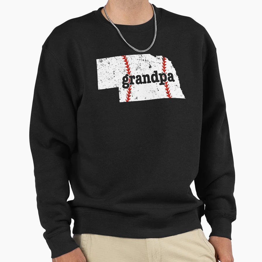 Grandpa Baseball Nebraska Softball T-Shirt - Trendy Graphic Men Women - T-Shirt, Sweatshirt, Hoodie