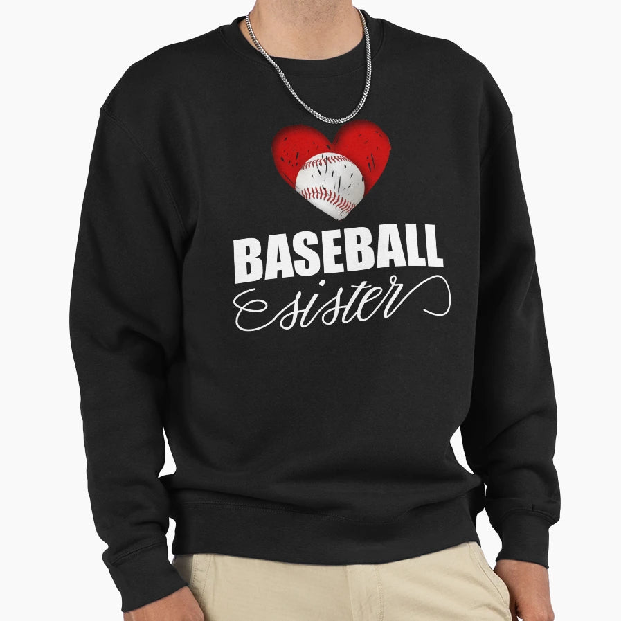 Baseball Sister Funny Gifts Sister T-Shirt - Custom Art Print for Adults - T-Shirt, Sweatshirt, Hoodie