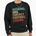 Husband Dad Fantasy Football Sweatshirt - Casual Everyday Wear for Adults - T-Shirt, Sweatshirt, Hoodie
