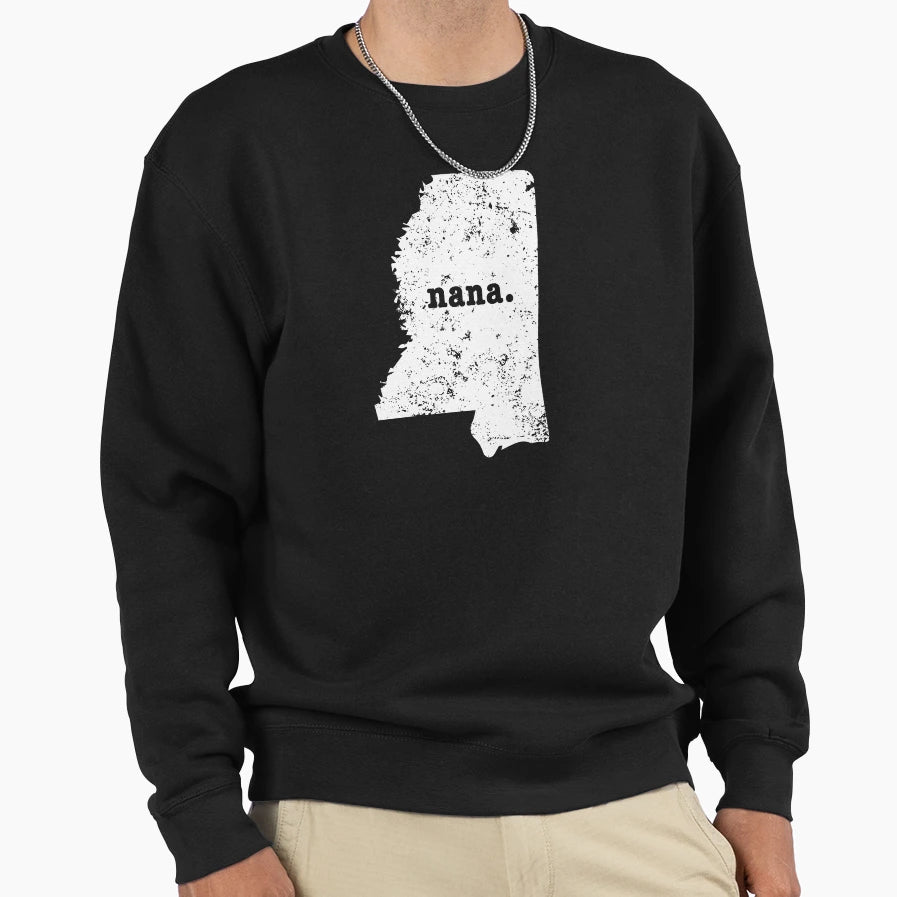 Best Nana Mississippi Grandma Sweatshirt - Casual Everyday Wear for Adults - T-Shirt, Sweatshirt, Hoodie