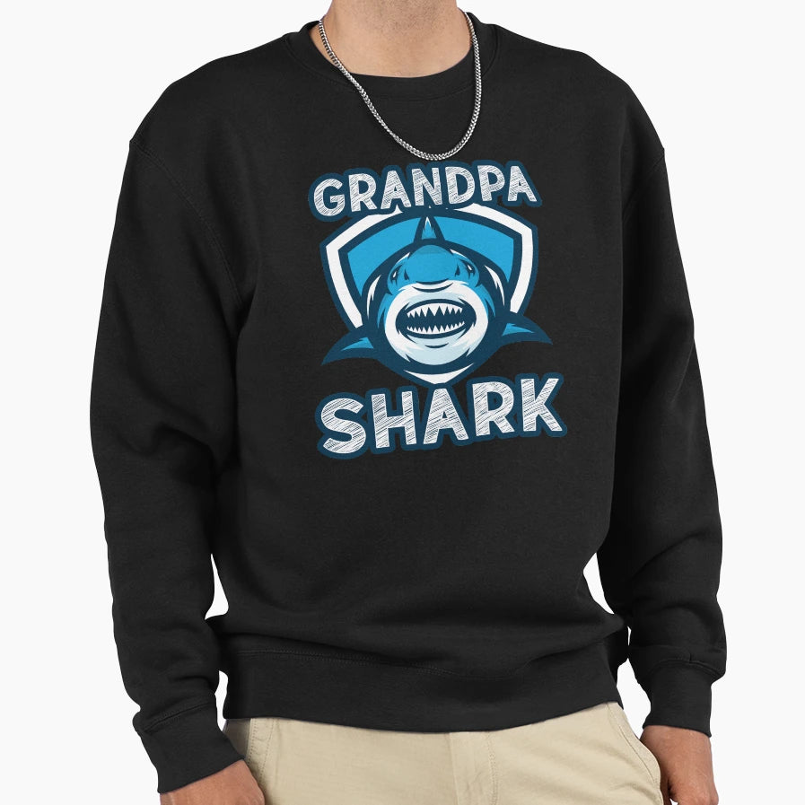 Grandpa Shark Sweatshirt - Casual Everyday Wear Unisex - T-Shirt, Sweatshirt, Hoodie