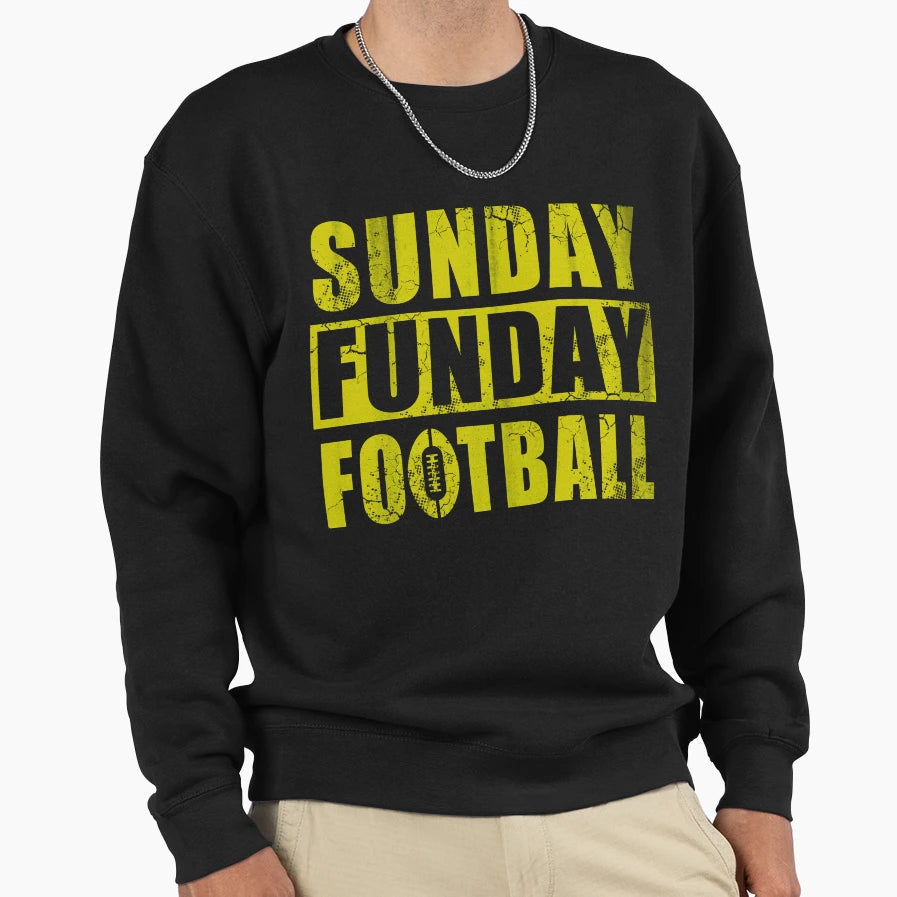 Sunday Funday Football Sweatshirt - Fun Novelty Design for Adults - T-Shirt, Sweatshirt, Hoodie