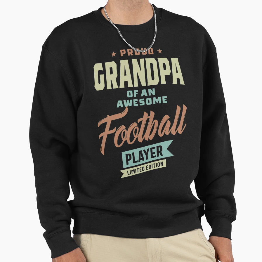 Grandpa Football Player Sweatshirt - Aesthetic Graphic Men Women - T-Shirt, Sweatshirt, Hoodie