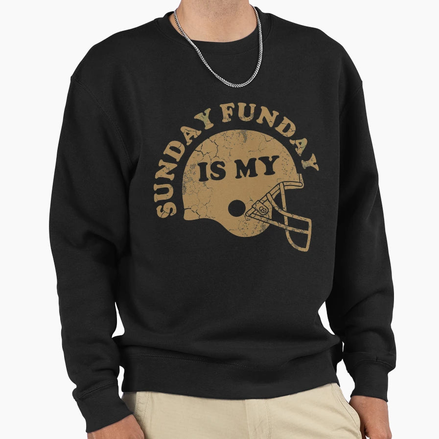 Sunday Is My Funday Football Sweatshirt - Novelty Apparel for Adults - T-Shirt, Sweatshirt, Hoodie
