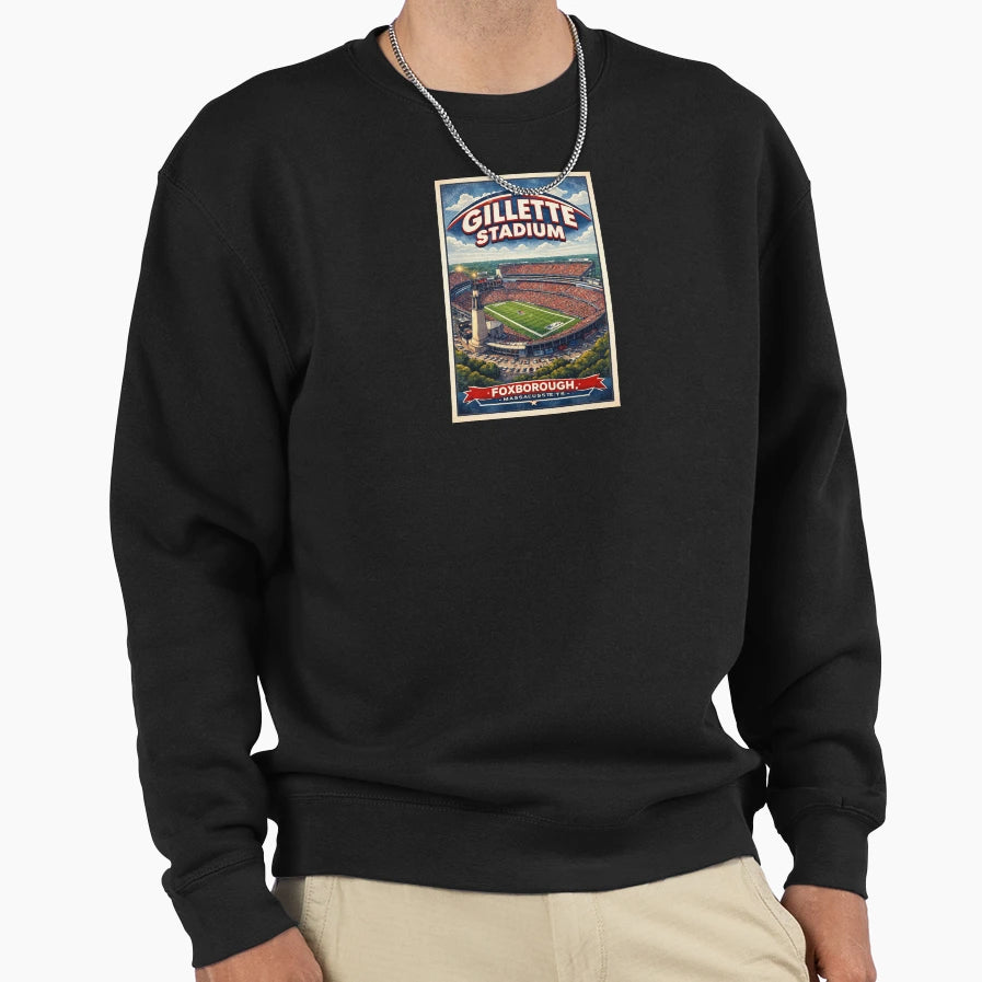 Gillitte Stadium Sweatshirt - Aesthetic Graphic for Adults - T-Shirt, Sweatshirt, Hoodie