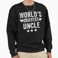 Worlds Okayest Uncle Funny Uncle Sweatshirt - Minimalist Print for Adults - T-Shirt, Sweatshirt, Hoodie