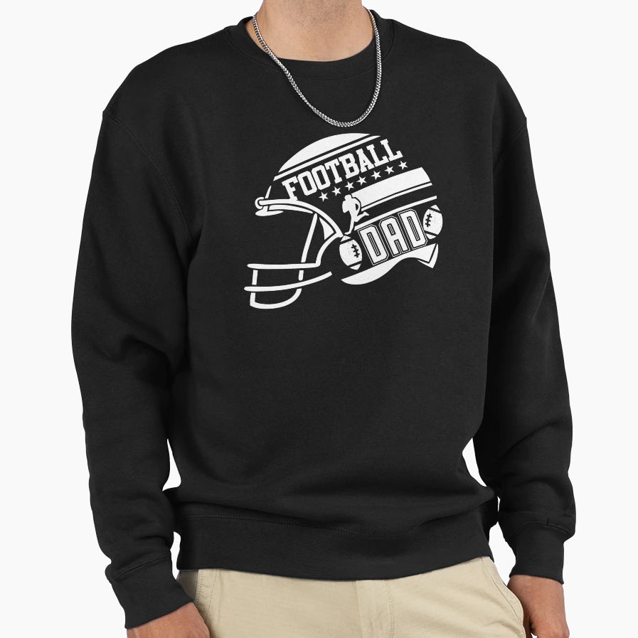 Football Dad White Sweatshirt - Unique Graphic for Adults - T-Shirt, Sweatshirt, Hoodie