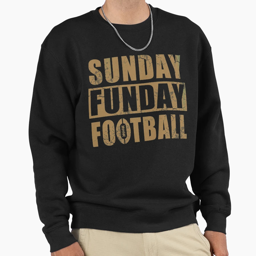 Sunday Funday Football Sweatshirt - Minimalist Print Unisex - T-Shirt, Sweatshirt, Hoodie