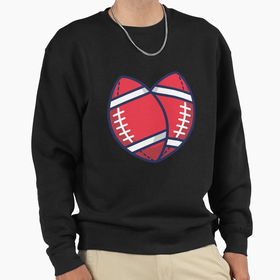 American Football Sports Love Sweatshirt - Aesthetic Graphic for Adults - T-Shirt, Sweatshirt, Hoodie