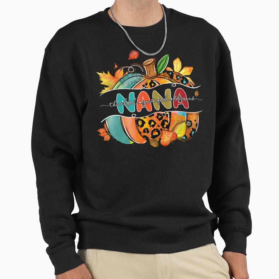 Thankful Grateful Blessed Sweatshirt - Casual Everyday Wear for Adults - T-Shirt, Sweatshirt, Hoodie