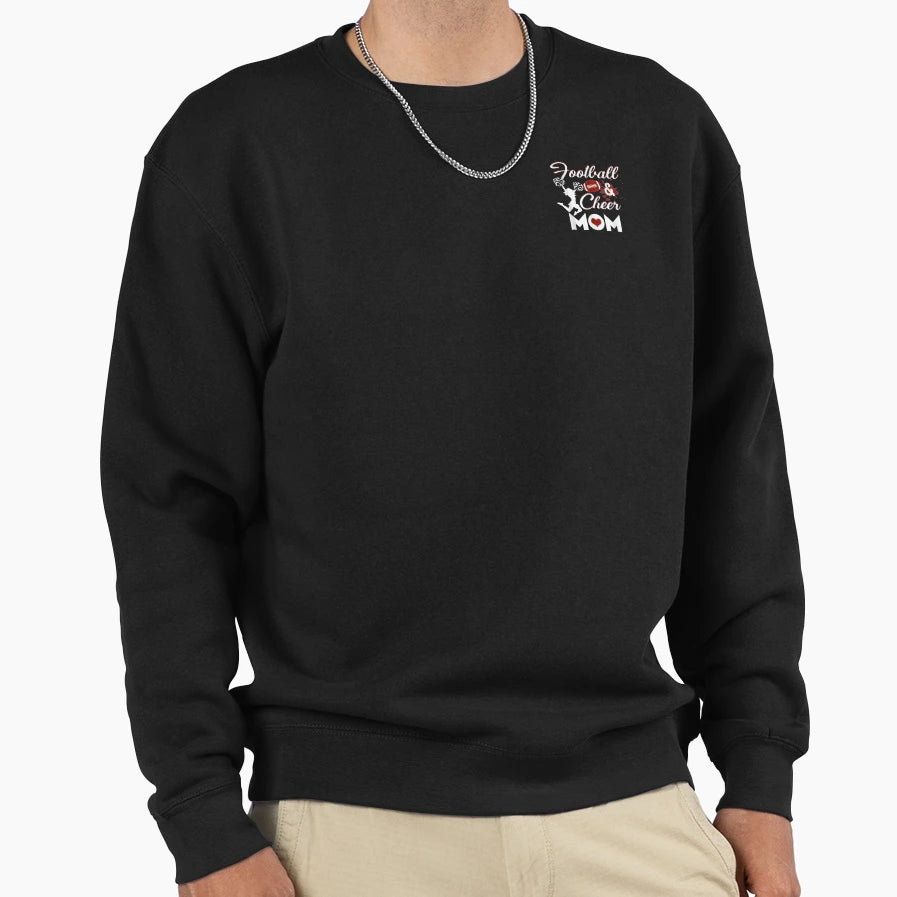 Football And Cheer Mom School Sweatshirt - Casual Everyday Wear for Adults - T-Shirt, Sweatshirt, Hoodie