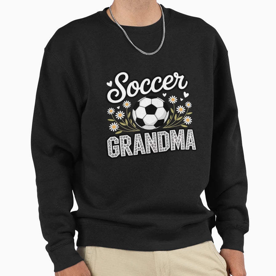 Soccer Grandma Leopard Pattern Sweatshirt - Streetwear Style for Adults - T-Shirt, Sweatshirt, Hoodie