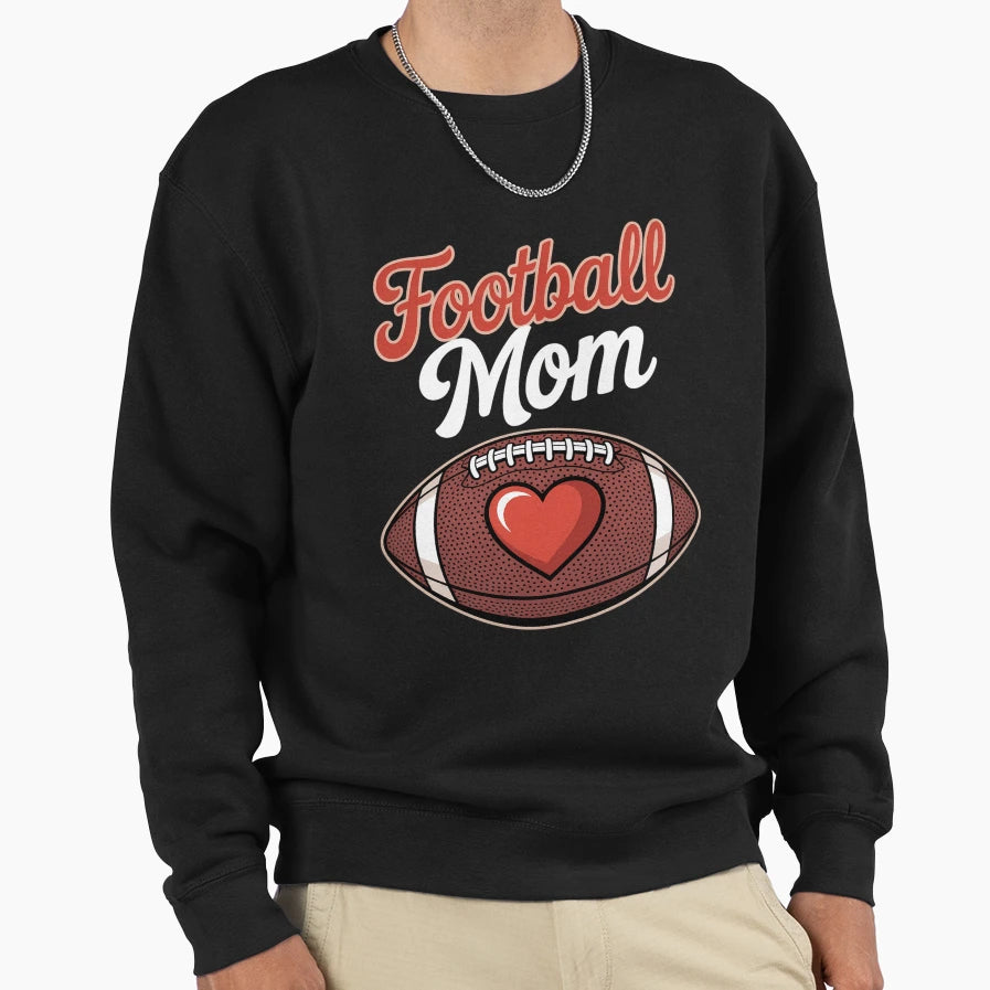 Football Mom Mothers Day Football Sweatshirt - Minimalist Print for Adults - T-Shirt, Sweatshirt, Hoodie
