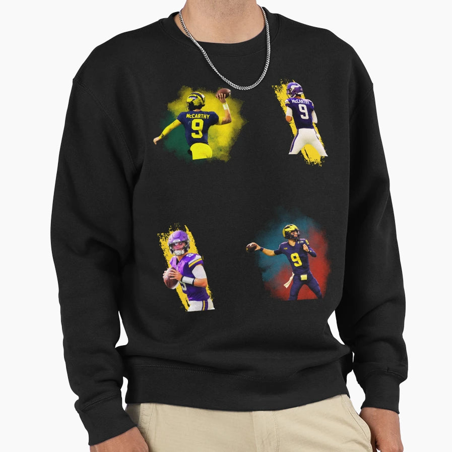 Jj Mccarthy Hd Set T-Shirt - Custom Art Print Unisex - T-Shirt, Sweatshirt, Hoodie