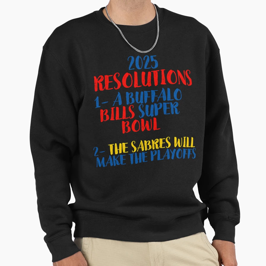 2025 Resolutions Sweatshirt - Aesthetic Graphic Men Women - T-Shirt, Sweatshirt, Hoodie