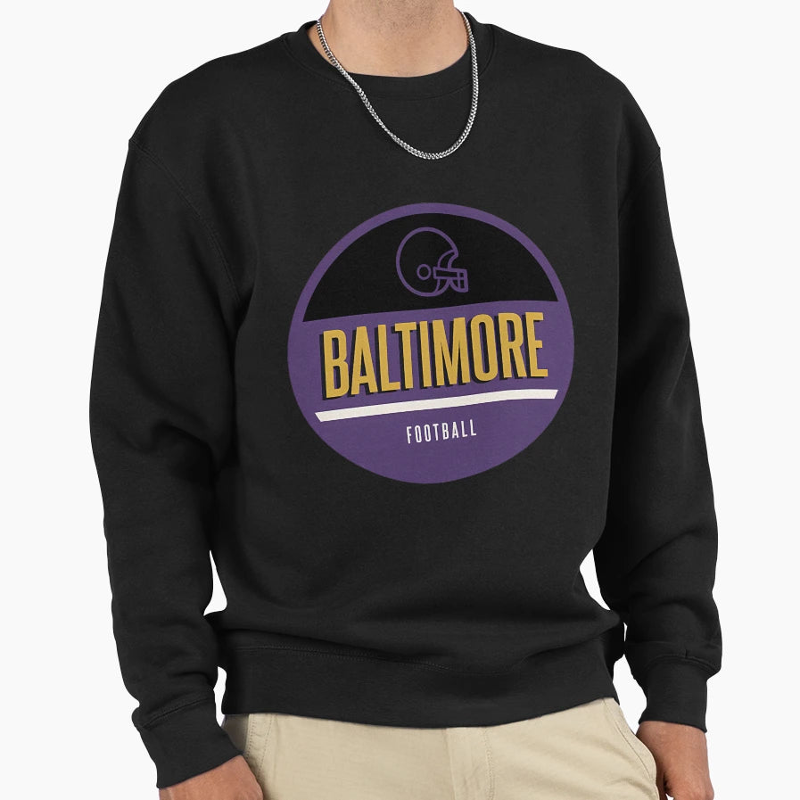 Baltimore Football Sweatshirt - Novelty Apparel for Adults - T-Shirt, Sweatshirt, Hoodie