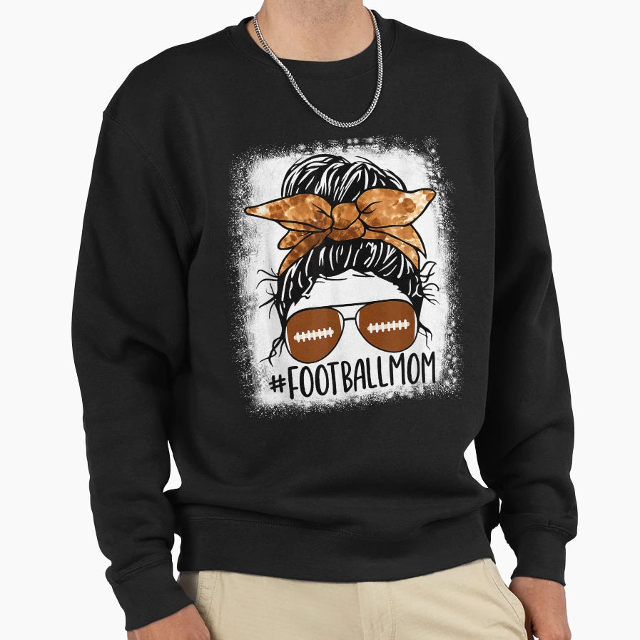 Football Mom Life Tie Dye Sweatshirt - Aesthetic Graphic for Adults - T-Shirt, Sweatshirt, Hoodie
