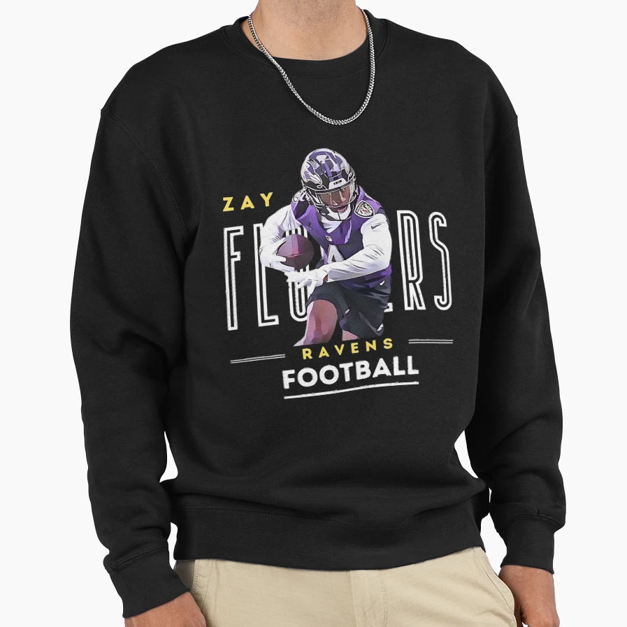 Zay Flowers Ravens T-Shirt - Casual Everyday Wear Unisex - T-Shirt, Sweatshirt, Hoodie