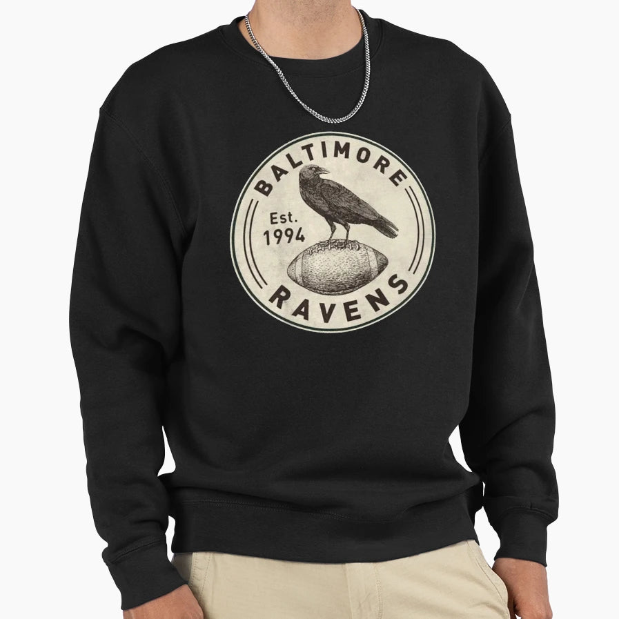 Baltimore Ravens Sweatshirt - Custom Art Print Unisex - T-Shirt, Sweatshirt, Hoodie