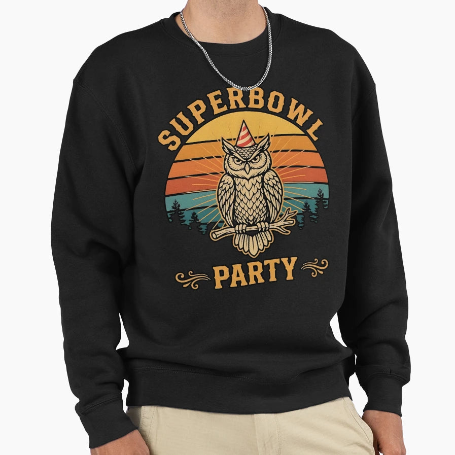 Superbowl Party Sweatshirt - Casual Everyday Wear Men Women - T-Shirt, Sweatshirt, Hoodie