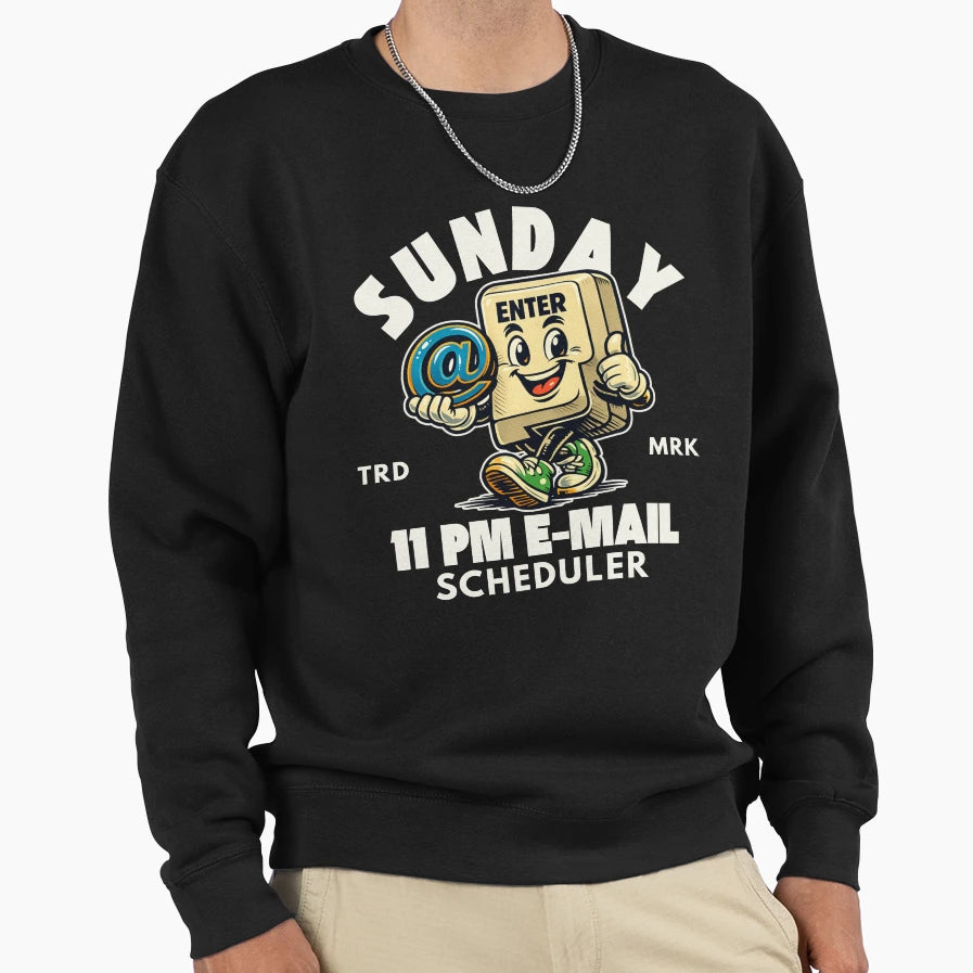 Sunday 11 Pm Sweatshirt - Minimalist Print Unisex - T-Shirt, Sweatshirt, Hoodie