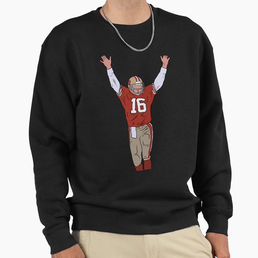 Joe Montana Celebration Sweatshirt - Aesthetic Graphic Men Women - T-Shirt, Sweatshirt, Hoodie