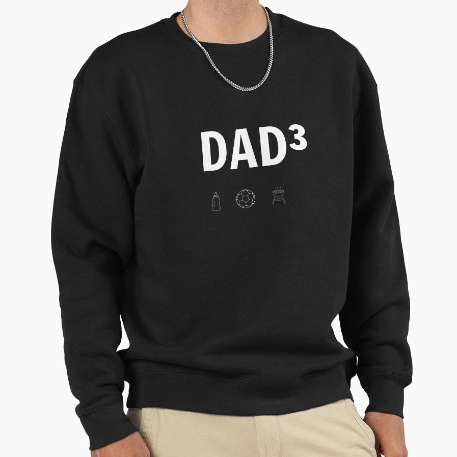 Dad3 Cubed Sweatshirt - Trendy Graphic for Adults - T-Shirt, Sweatshirt, Hoodie