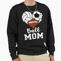 Ball Mom Funny Soccer Football Sweatshirt - Minimalist Print Unisex - T-Shirt, Sweatshirt, Hoodie