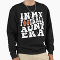 My Football Aunt Era Groovy Football Sweatshirt - Graphic Print Unisex - T-Shirt, Sweatshirt, Hoodie