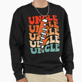 Football Uncle Groovy Lightning Bolt Sweatshirt - Graphic Print Unisex - T-Shirt, Sweatshirt, Hoodie