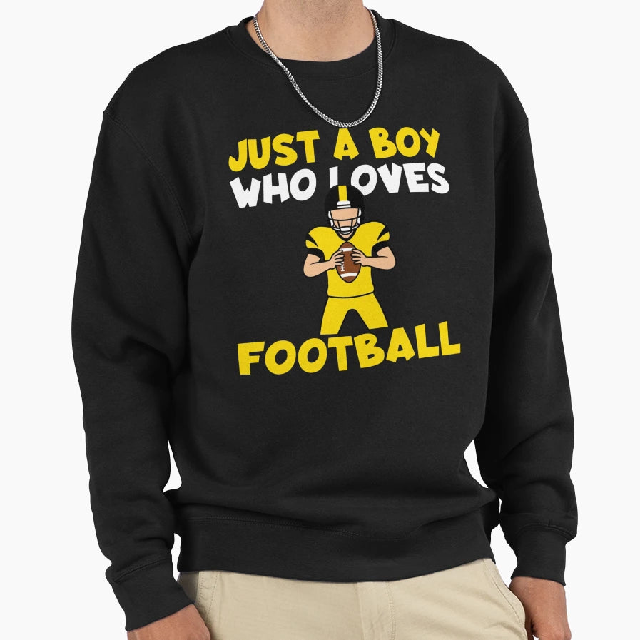 Just Who Loves Football Sweatshirt - Graphic Print Unisex - T-Shirt, Sweatshirt, Hoodie