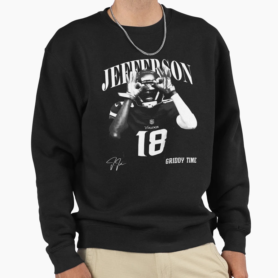 JJ Viking Minnesota Football Sweatshirt - Fun Novelty Design for Adults - T-Shirt, Sweatshirt, Hoodie