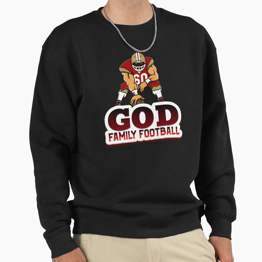 God Family Football Sweatshirt - Graphic Print for Adults - T-Shirt, Sweatshirt, Hoodie