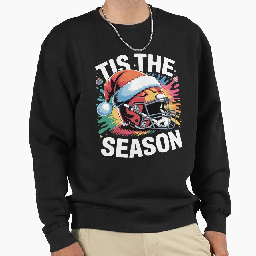 Football American Santa Sweatshirt - Fun Novelty Design Unisex - T-Shirt, Sweatshirt, Hoodie