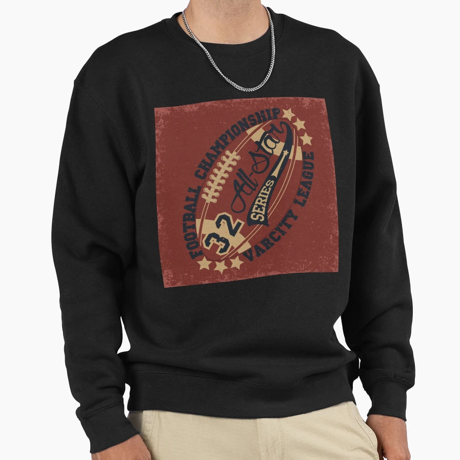 Football Championship Varsity League Sweatshirt - Minimalist Print Unisex - T-Shirt, Sweatshirt, Hoodie