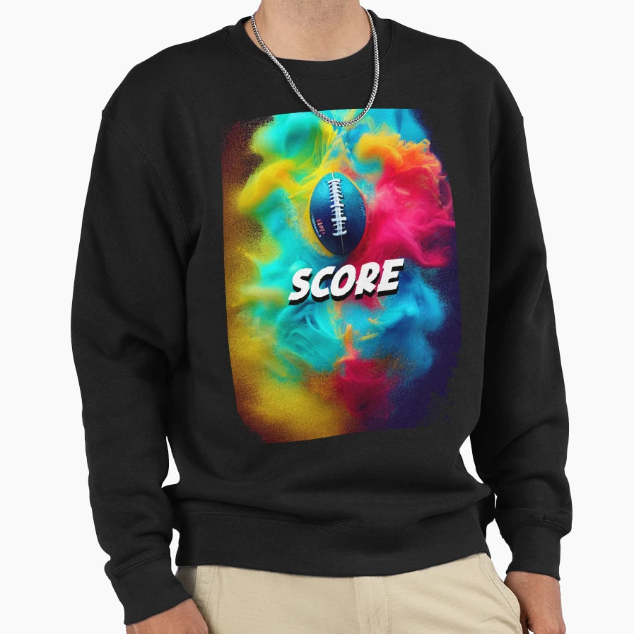 Score Colorful Football Sweatshirt - Trendy Graphic Unisex - T-Shirt, Sweatshirt, Hoodie
