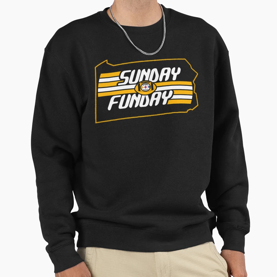 Pittsburgh Pro Football Sunday Fun Fan Sweatshirt - Trendy Graphic Unisex - T-Shirt, Sweatshirt, Hoodie