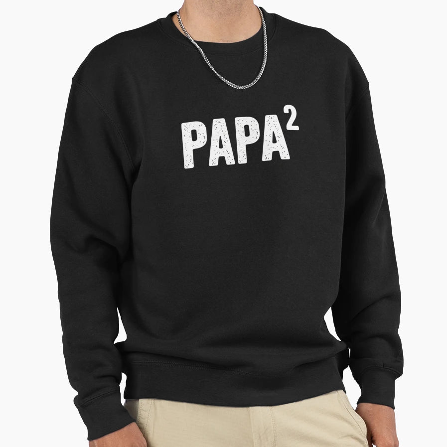 Papa 2 Papa Squared Grandpa From Sweatshirt - Graphic Print for Adults - T-Shirt, Sweatshirt, Hoodie