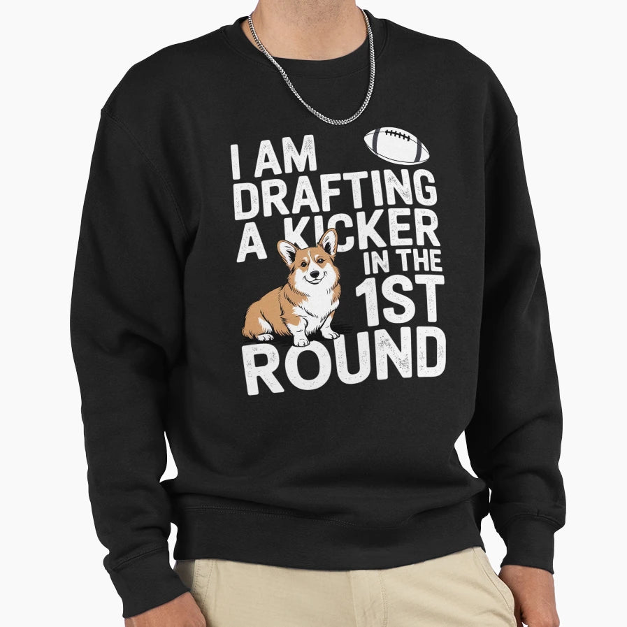 Confused Drafting Kicker Fantasy Sweatshirt - Trendy Graphic for Adults - T-Shirt, Sweatshirt, Hoodie