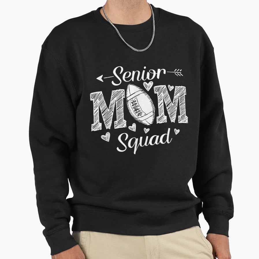 Senior Football Mom Squad T-Shirt - Novelty Apparel for Adults - T-Shirt, Sweatshirt, Hoodie
