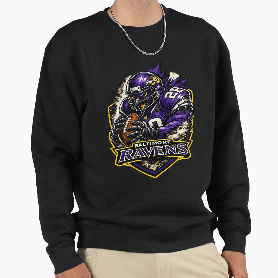 Ravens American Football Sweatshirt - Fun Novelty Design Men Women - T-Shirt, Sweatshirt, Hoodie